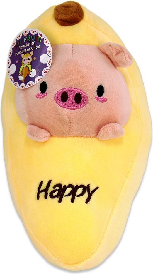 BEMIRO Kawaii Schwein in Banane Kuscheltier - ca. 25 cm