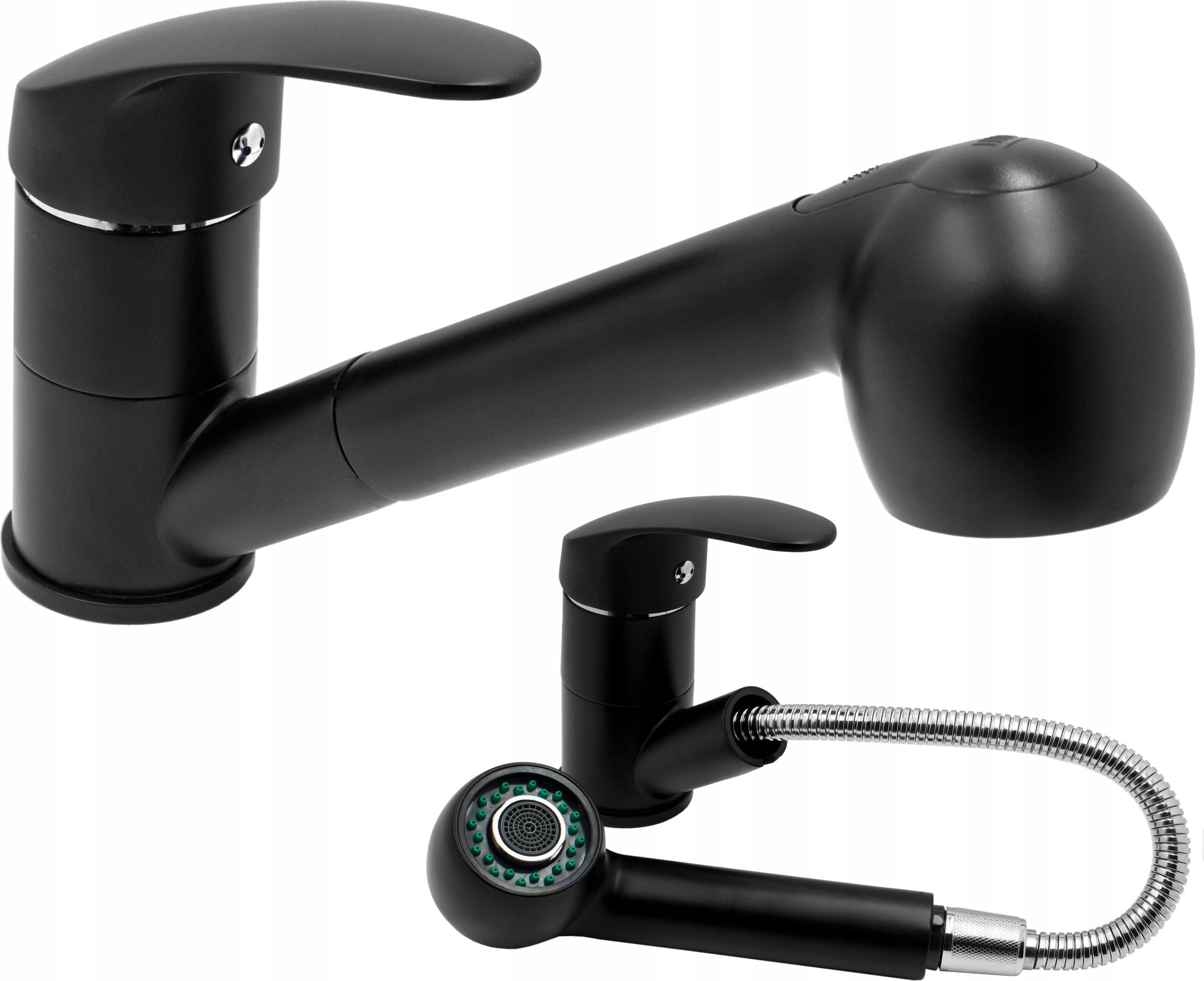 GRANIITAN Schwarzer Handmixer Mit Ausziehbarer Brause