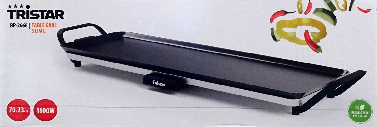 Tristar Haushaltsgeräte Tristar BP-2668 Tischgrill Slim L Grillfläche 70x23 cm