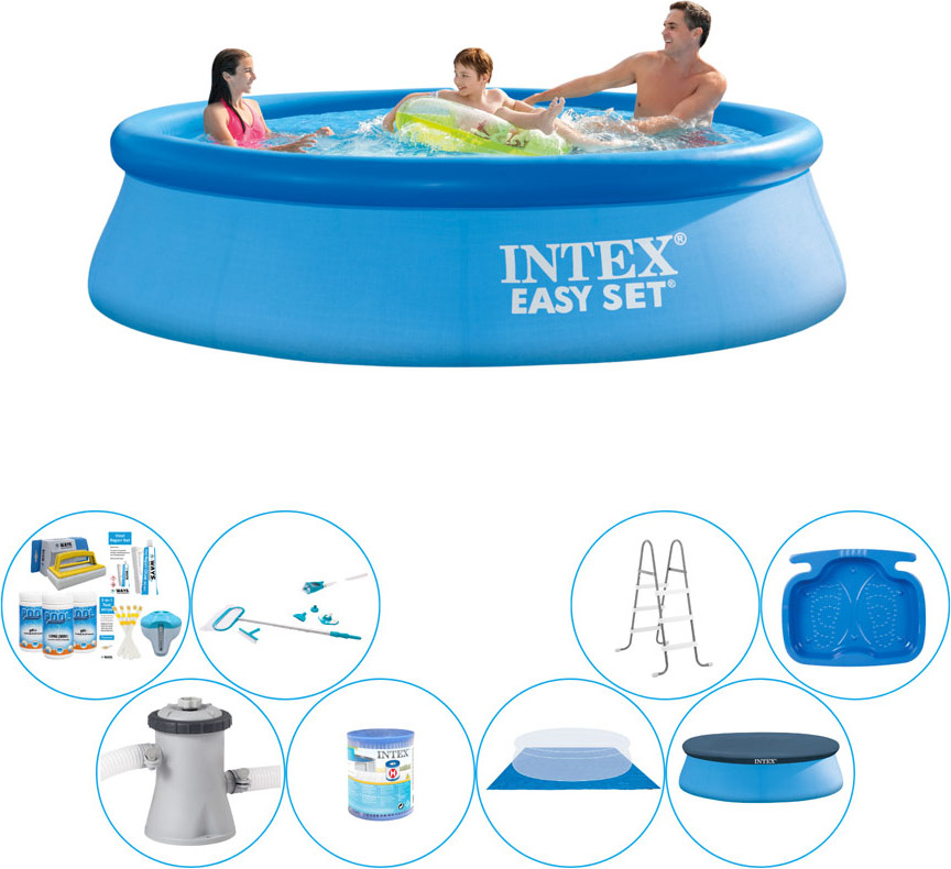 Komfortný balík pre bazén - Intex Easy Set Round 305x76 cm