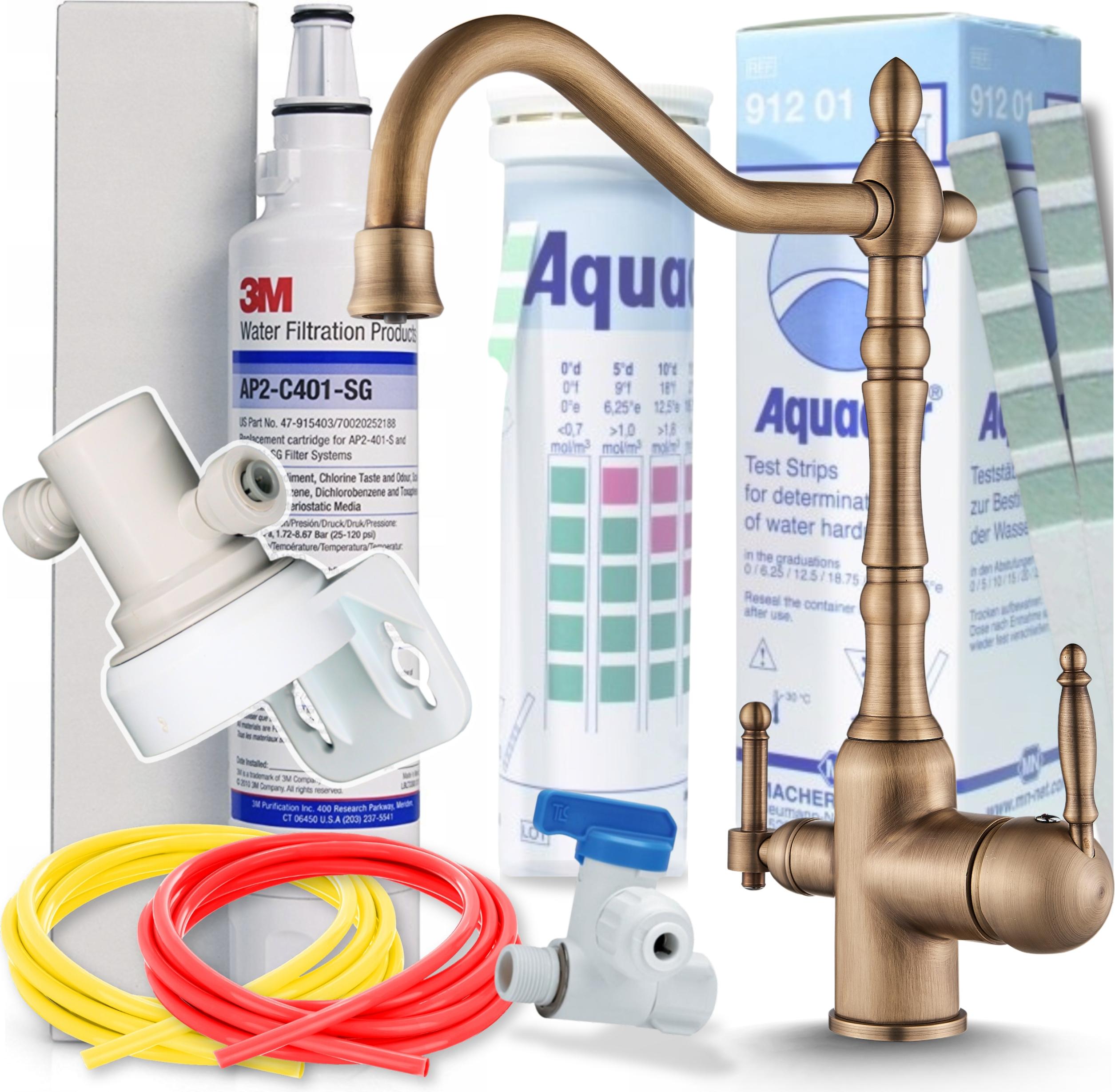 Küchenarmatur 3-Wege Keramikventil Retro Antik Messing