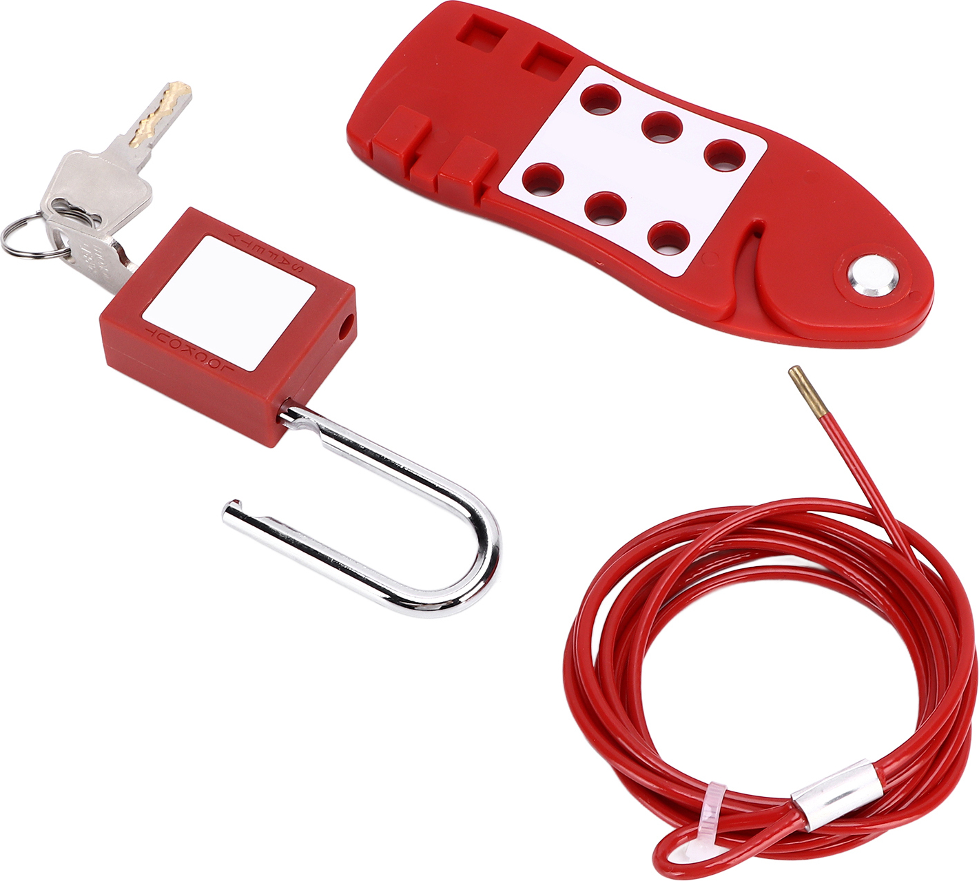 Cocosity Kabelverriegelung, Verriegelungssatz, Verriegelungsauszeichnungssatz, Sicherheitsverriegelungshaspel, Unterbrecherverriegelung, Stahlkabelverriegelung