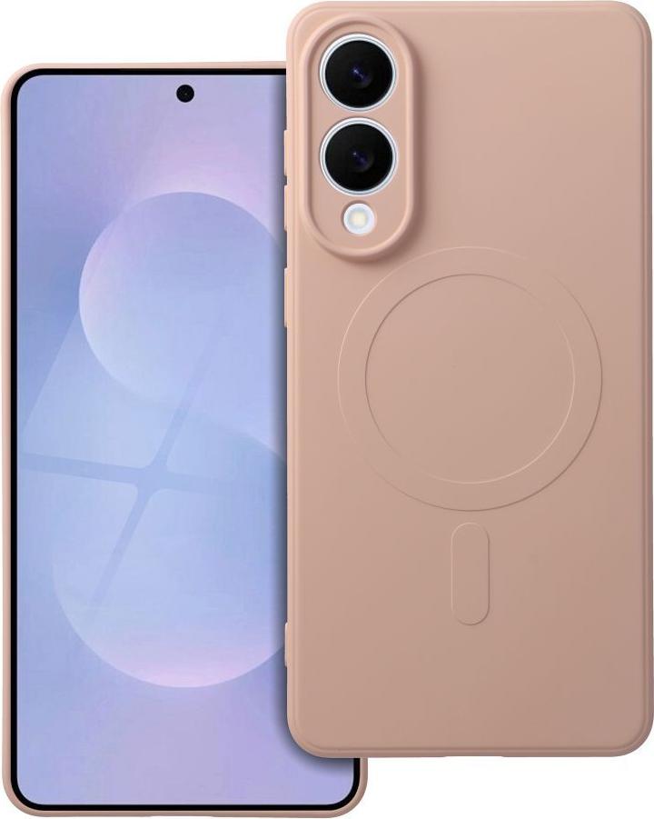 SILIKÓNOVÝ KOV na mobilný telefón kompatibilný s MagSafe vhodný pre SAMSUNG S25 Edge ružový