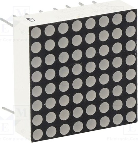 TNE 1x Display: LED 2÷4mcd 8x8 Kathode Matrize gelb-grün 20x20mm KWM-20881CGB LED Mat _1GH_KWM-20881CGB