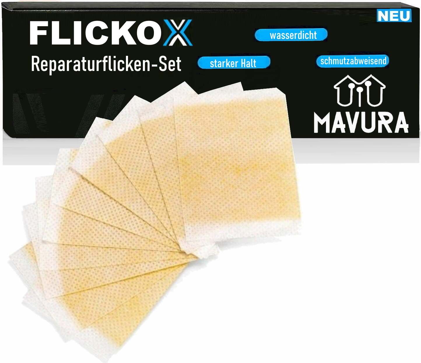 MAVURA FLICKOX Reparaturflicken Set Pool Reparatur Flicken Poolflicken 18 Stück A130