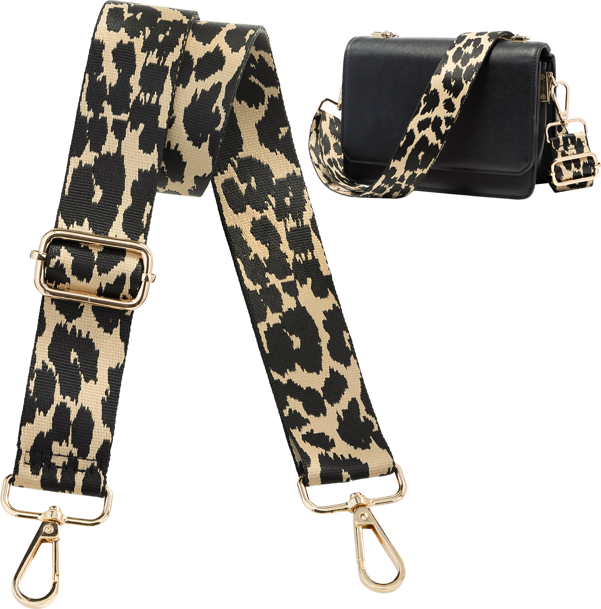 Navaris Handtaschengurt 75-138cm - Tragegurt für Handtasche - Taschengurt zum Wechseln - Taschenriemen - Handtaschen Gurt Trageriemen - Schultergurt NAV000025YW001C