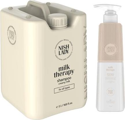 Nishlady | Shampoo - Milk Therapy - 947 Ml - Mit Milchproteinen - Nahrhaft - Haarpflege
