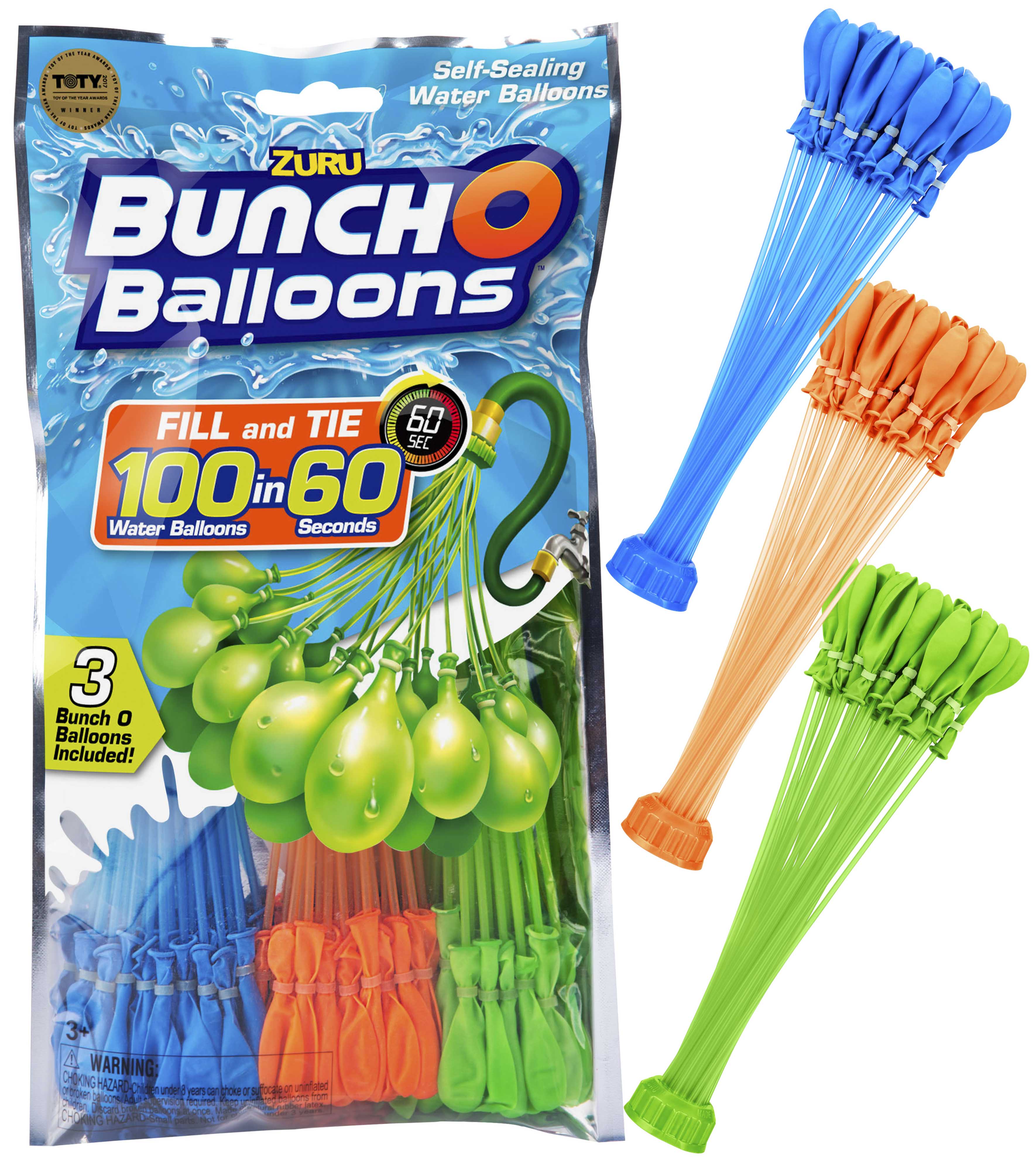 ORIGINAL 105 Stück Bunch O Balloons ZURU selbstschließende Wasserbomben PINK 