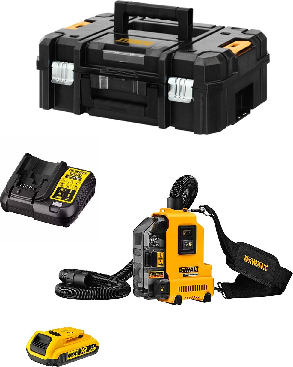 Staubsauger DeWALT DWH161D1T-7 (1 x 2,0 Ah + DCB107 + TSTAK II)