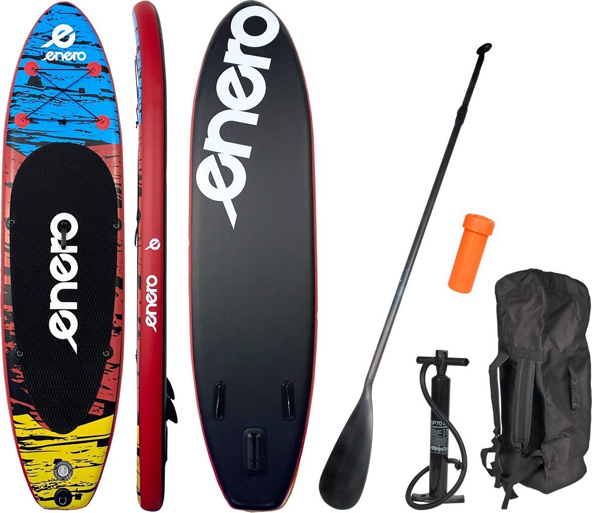 ENERO Paddleboard SUP nafukovací 300 x 76 x 15 Black
