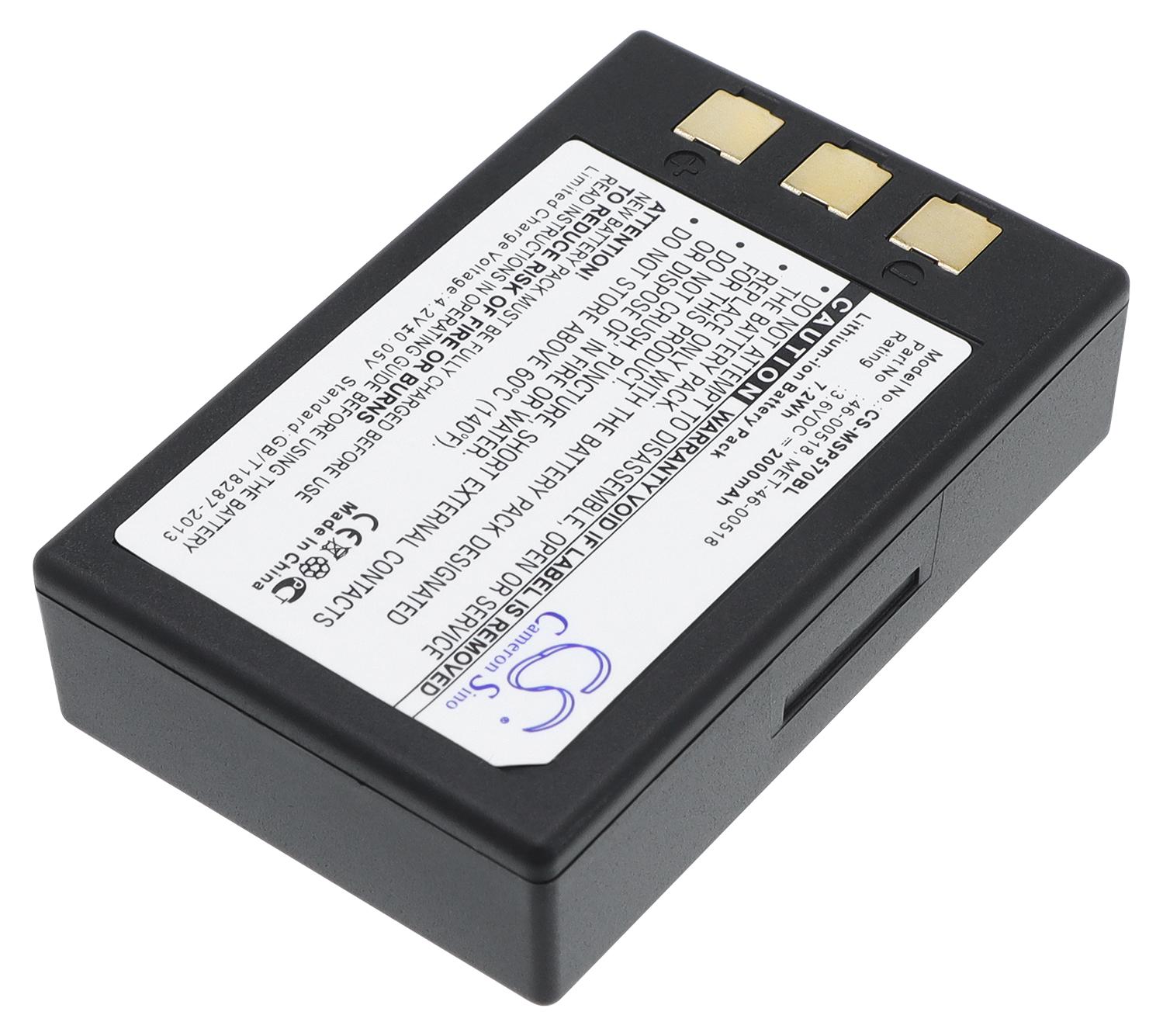 TECHTEK Akku Kompatibel mit [Metrologic] MK5710, SP5700 Optimus PDA Ersetzt 46-00518, für MET-46-00518