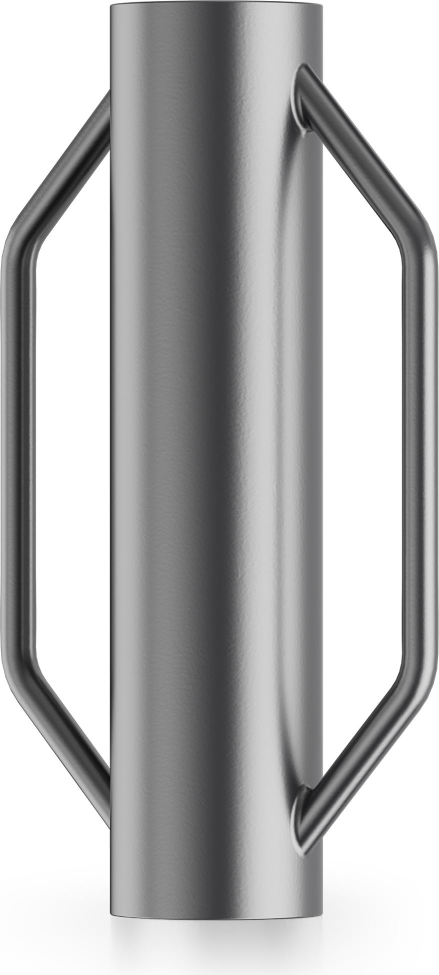 Wiltec Handramme Ø14 cm Zaunpfahlramme mit Handgriffe, Pfahlramme aus Stahl, Pfostenramme für Zaunbau und Bodenverdichtung 61911
