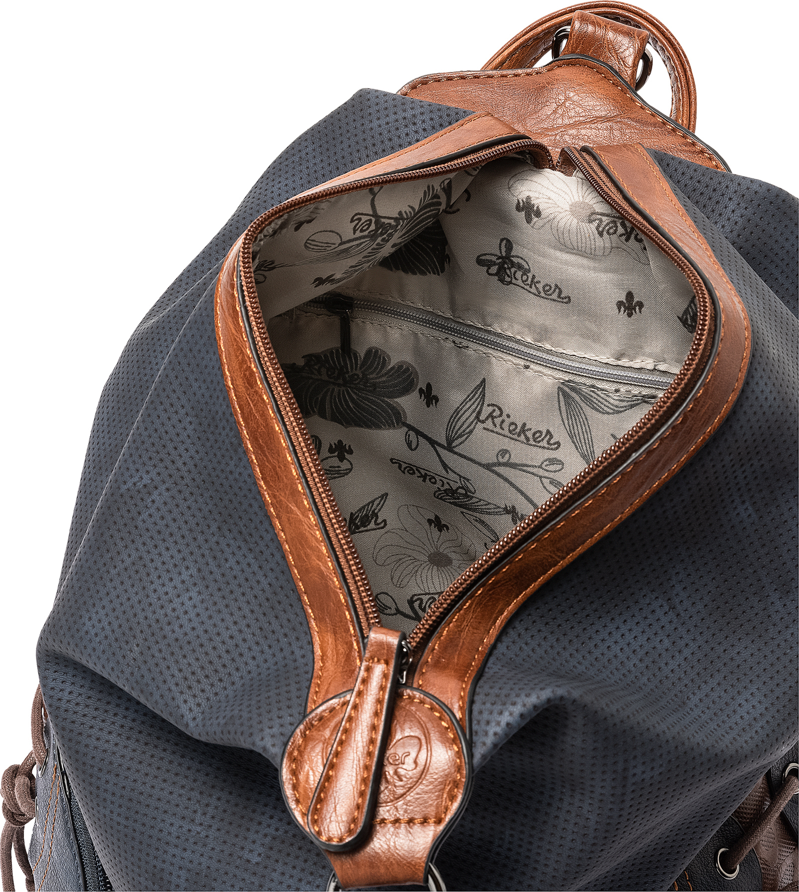 Rieker Damen Taschen Rucksack H1055, Farbe:Blau H1055_14