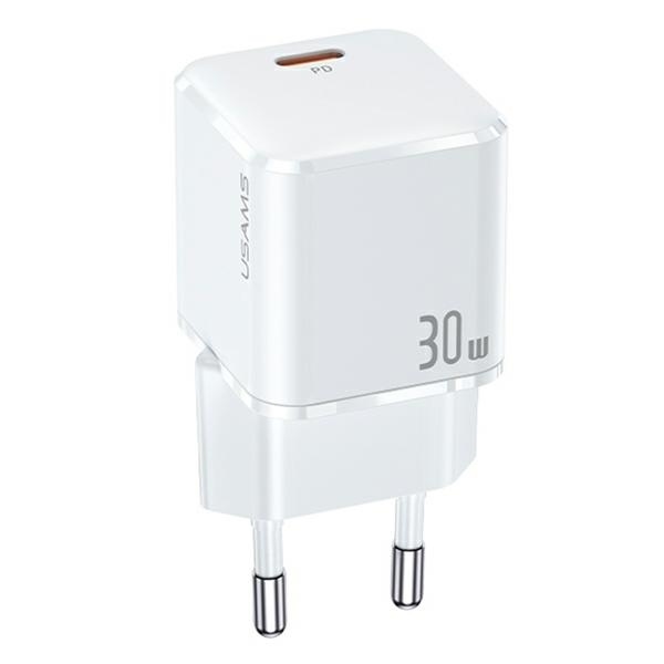 Usams Ład. Siec. 1Xusb-C T45 Mini 30W (iba hlava) Pd3.0 Fast Charging Biały/White Cc148Tc02 (Us-Cc148)