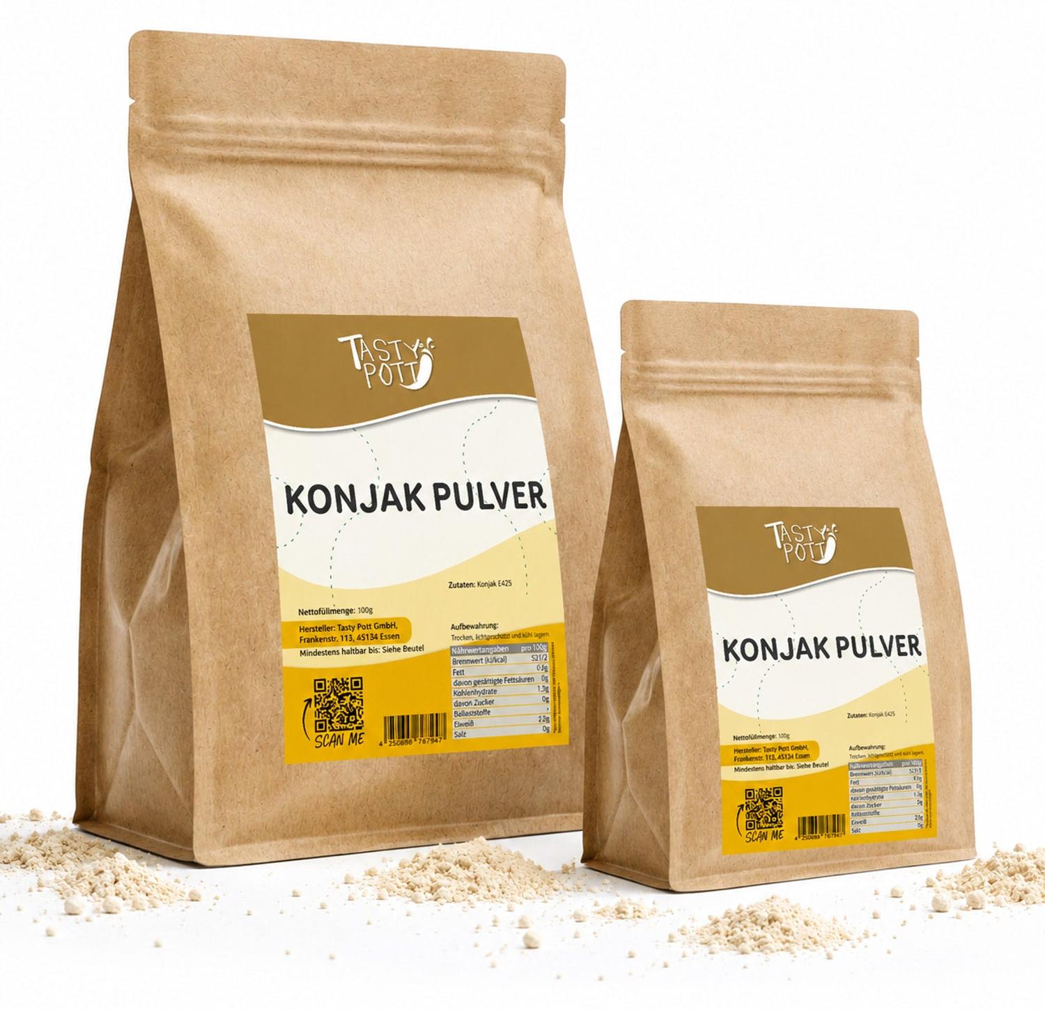 TASTY-POTT Tasty Pott Konjakwurzelpulver - Konjak Pulver - im Beutel - 500g DB-1KVI-UV8B