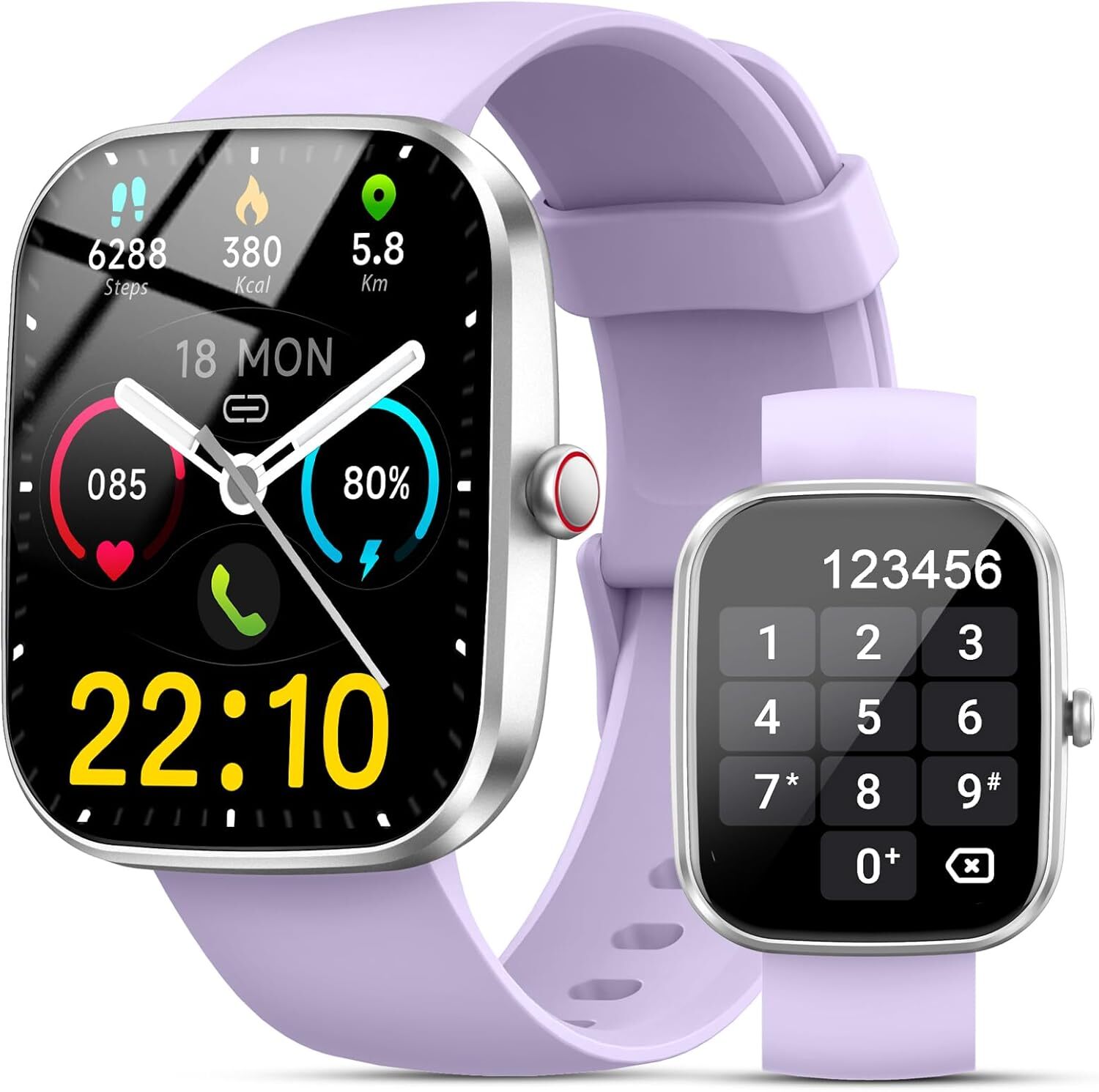 Fempoin Damen Herren Smartwatch mit Telefonfunktion Pulsmesser/Schlafmonitor Fitnesstracker Schrittzähler Fitness