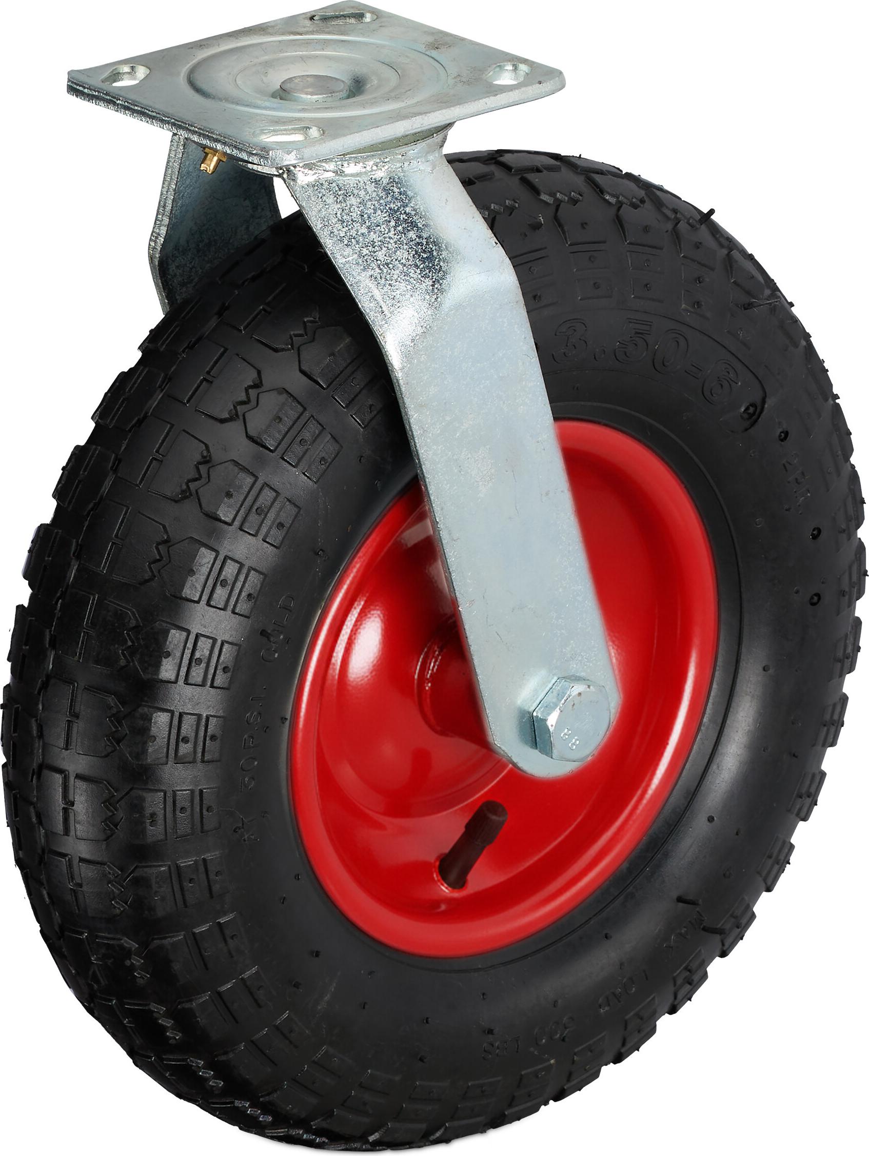 relaxdays Lenkrolle luftbereift 3.50-6 10050051_261