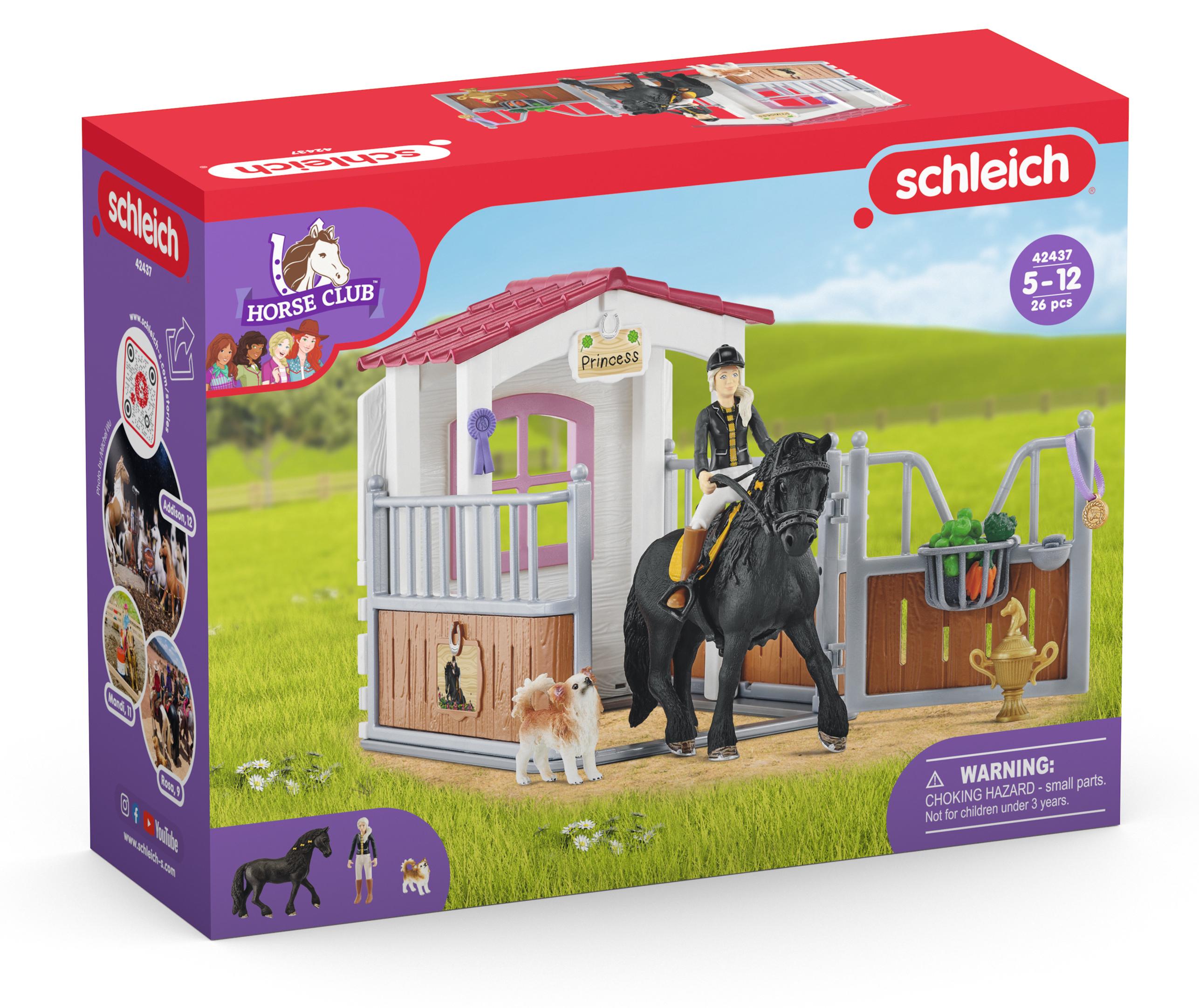 Schleich 42361 – Poulain Avec Couverture, Figurine HORSE CLUB, 4 Pièces, 17 Cm, Dès 5 Ans