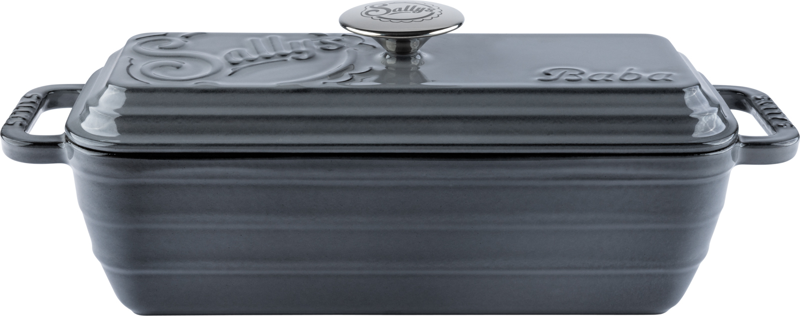 Sallys Gusseisen Brotbackform Baba - Smokey Grey Majolika SP30281