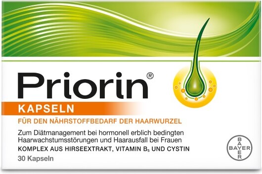 Bayer Vital GmbH Priorin Kapseln für den Nährstoffbedarf der Haarwurzel, 30 St. Kapseln 04002059