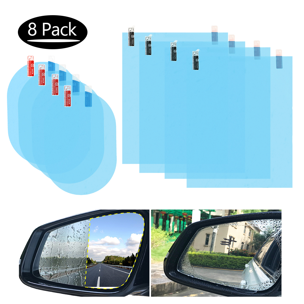 L-Way Auto Rückspiegel Schutzfolie Regensicher Blendschutz Rückspiegel Fenster Klar Schutzfolie 2Pcs 