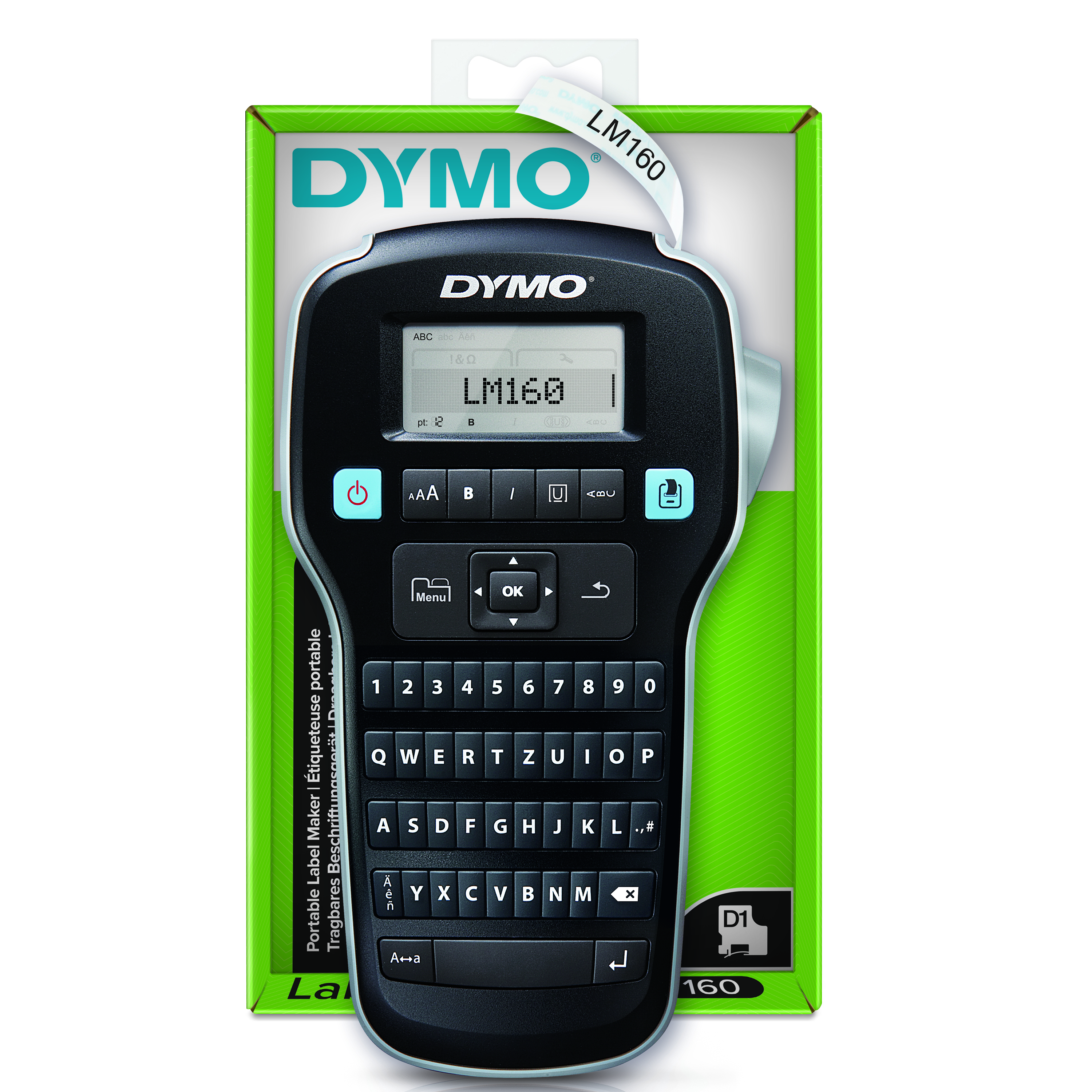 vhbw Schriftband-Kassette kompatibel mit Dymo LabelWriter Duo Duo 450 Etiketten-Drucker 19mm Weiß auf Transparent Duo 400 