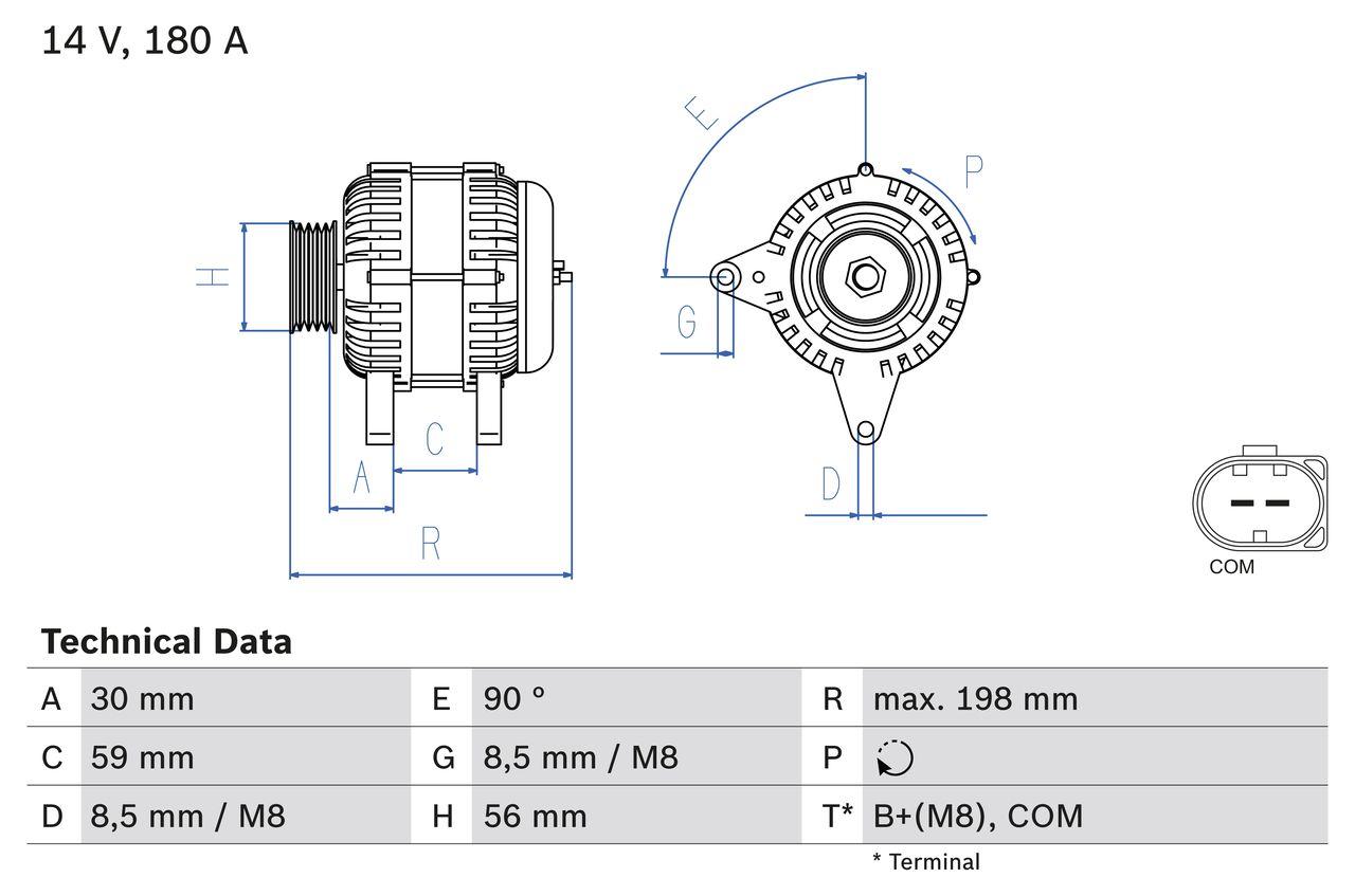BOSCH 0 986 081 930 Generator x