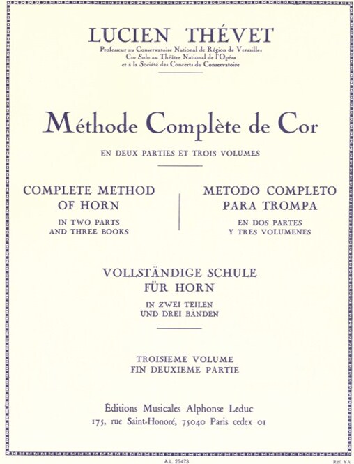 Méthode complète de cor vol.3 pour cor (fr/dt/en/sp)