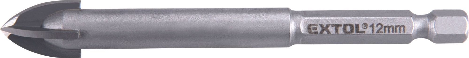 EXTOL PREMIUM Vrták na sklo a keramiku karbidový, O 12mm