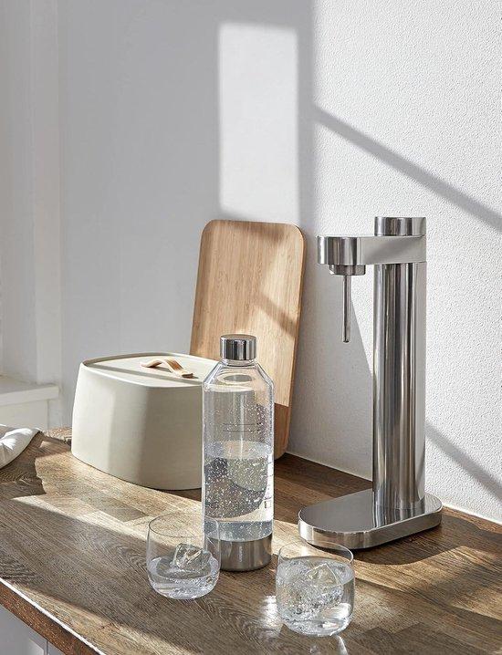 Famanu Wasserkarbonisierer Flasche - Edelstahl - Mit Brus SHSHOP