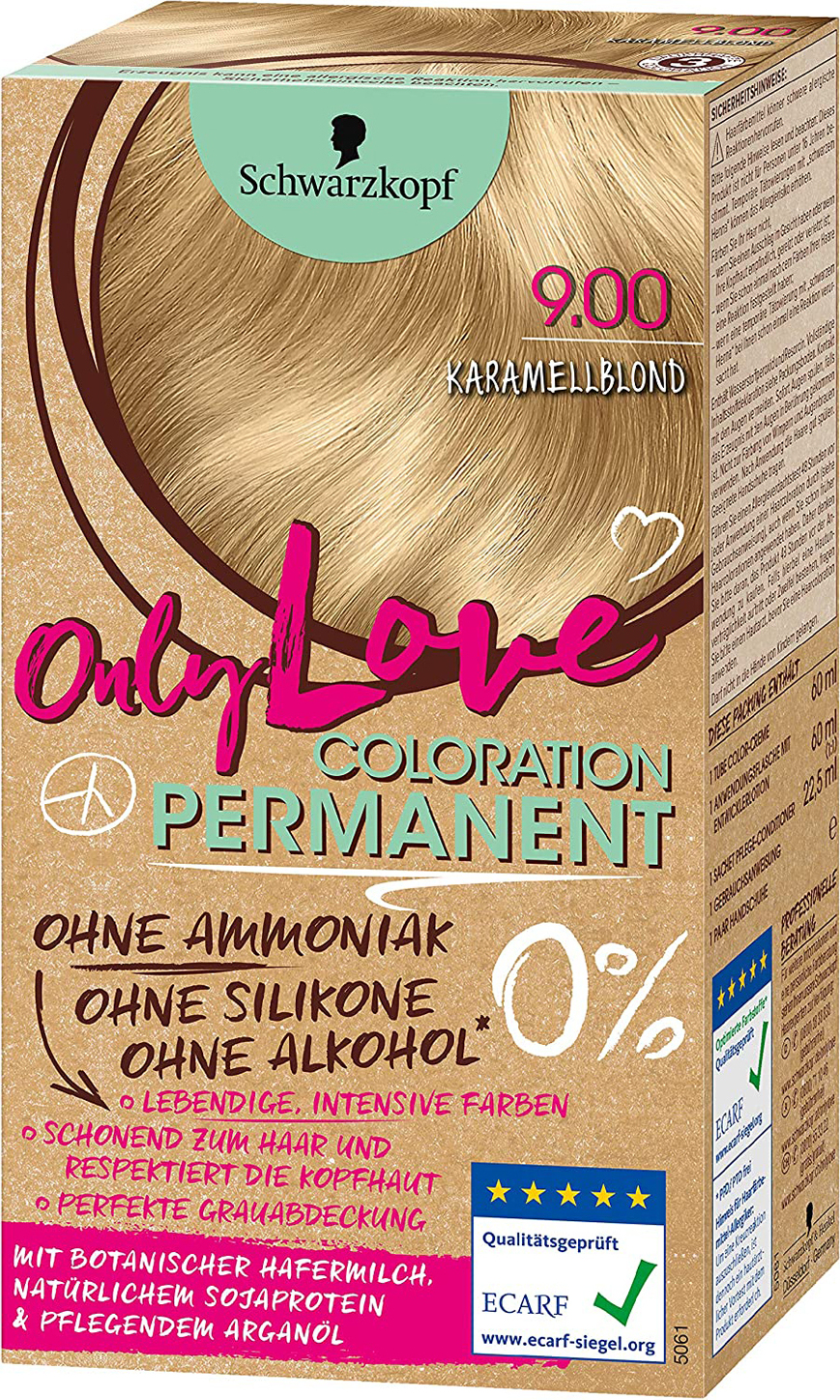 Schwarzkopf Only Love Coloration 9.00 Caramel Blonde Level 3 143ml NEW-7254
