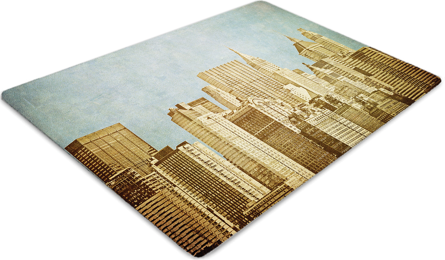 Podlahová ochranná podložka - Ochranná podložka pod stoličku - Podlahová podložka - 100x70 cm - Manhattanský mrakodrap