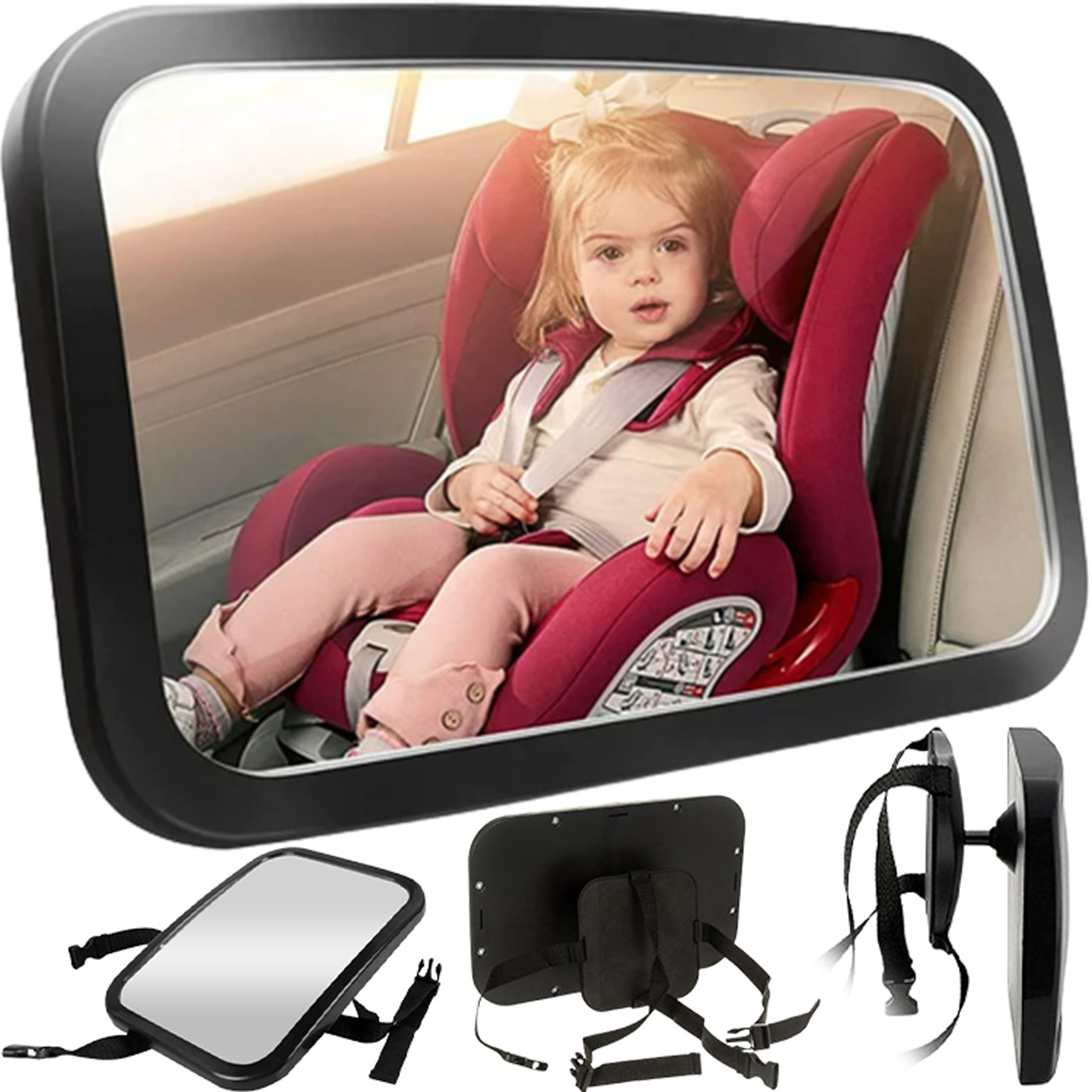 Cangaroo verstellbarer Babyspiegel fürs Auto, Kinder Rücksitzspiegel