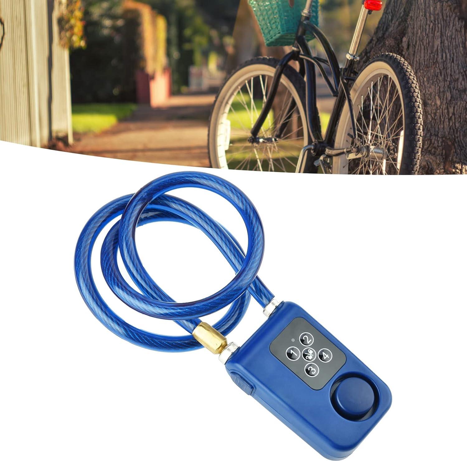 Markenlos Keyless Alarm Fahrradschloss - Antidiebstahlschloss mit digitalem Passwort