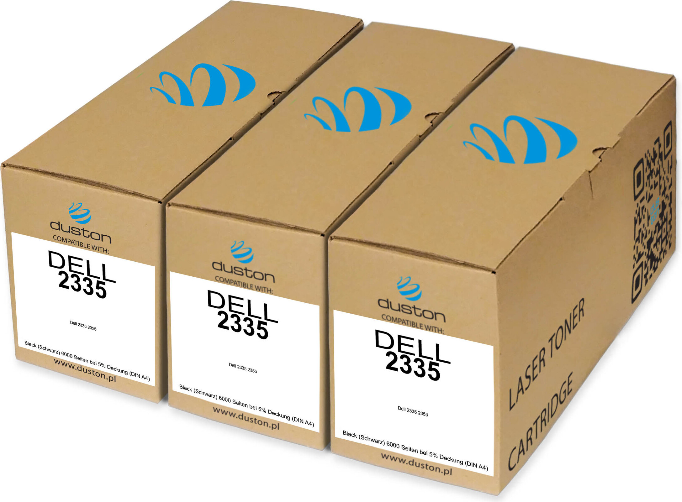 3x 2335, 593-10329 Tonerová tlačová kazeta čierna kompatibilná s Dell 2335 2355