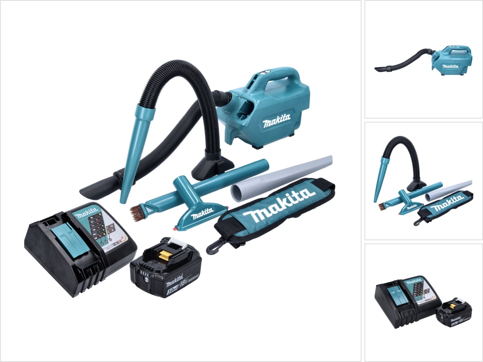 Akumulátorový vysávač Makita DCL 184 RF1 18 V 54 mbar 0,5 l + 1x akumulátor 3,0 Ah + nabíjačka