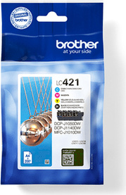Bruder - Atramentová kazeta Bruder LC -421 čierna + 3 farby | 4 ks | 4 ks