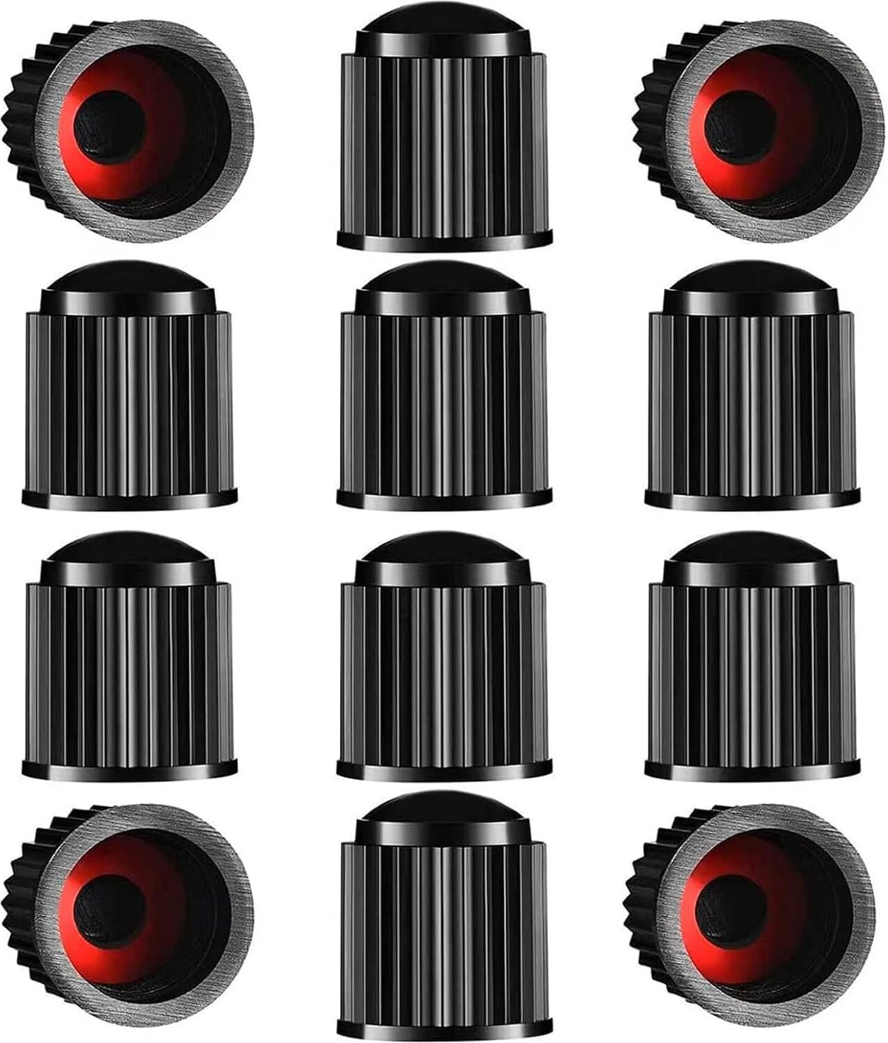 Zimtky 20er-Pack Ventilkappen für Autoreifen, Ventilkappen, Reifenventilkappen, Autoventilkappen für Auto, SUV, Motorrad, Fahrrad (schwarz) Z250605B0DBZ1B1C4