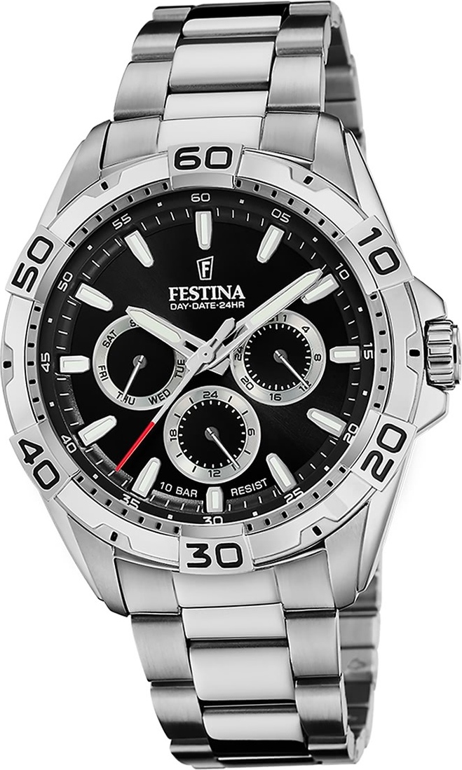 Pánske hodinky Festina z ušľachtilej ocele strieborné Multifunkčné náramkové hodinky Festina D2UF20623/4