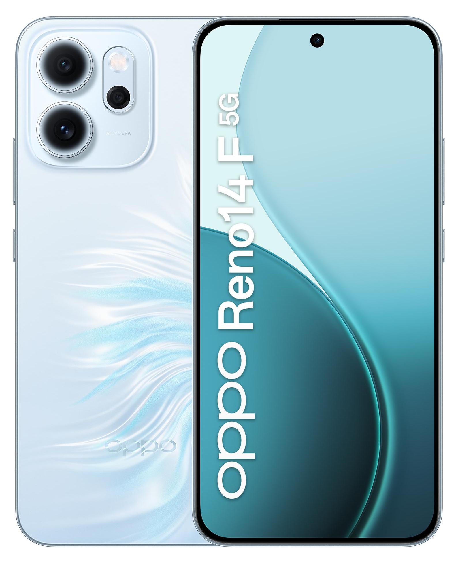 OPPO Reno14 F 5G, 16,7 cm (6.57"), 8 GB, 256 GB, 50 MP, Android 15, Modrá