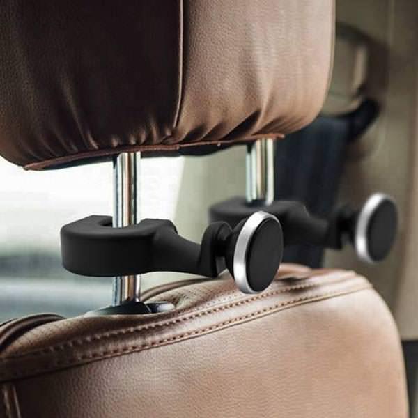 starfix Magnetic Universal KFZ-Halterung / Kopflehnen-Halterung für Smartphones silber