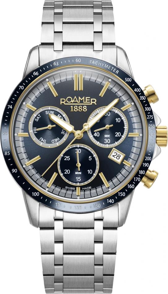 Herrenuhr ROAMER 968988 47 45 20, Sportuhr in Marineblau zum Schwimmen.