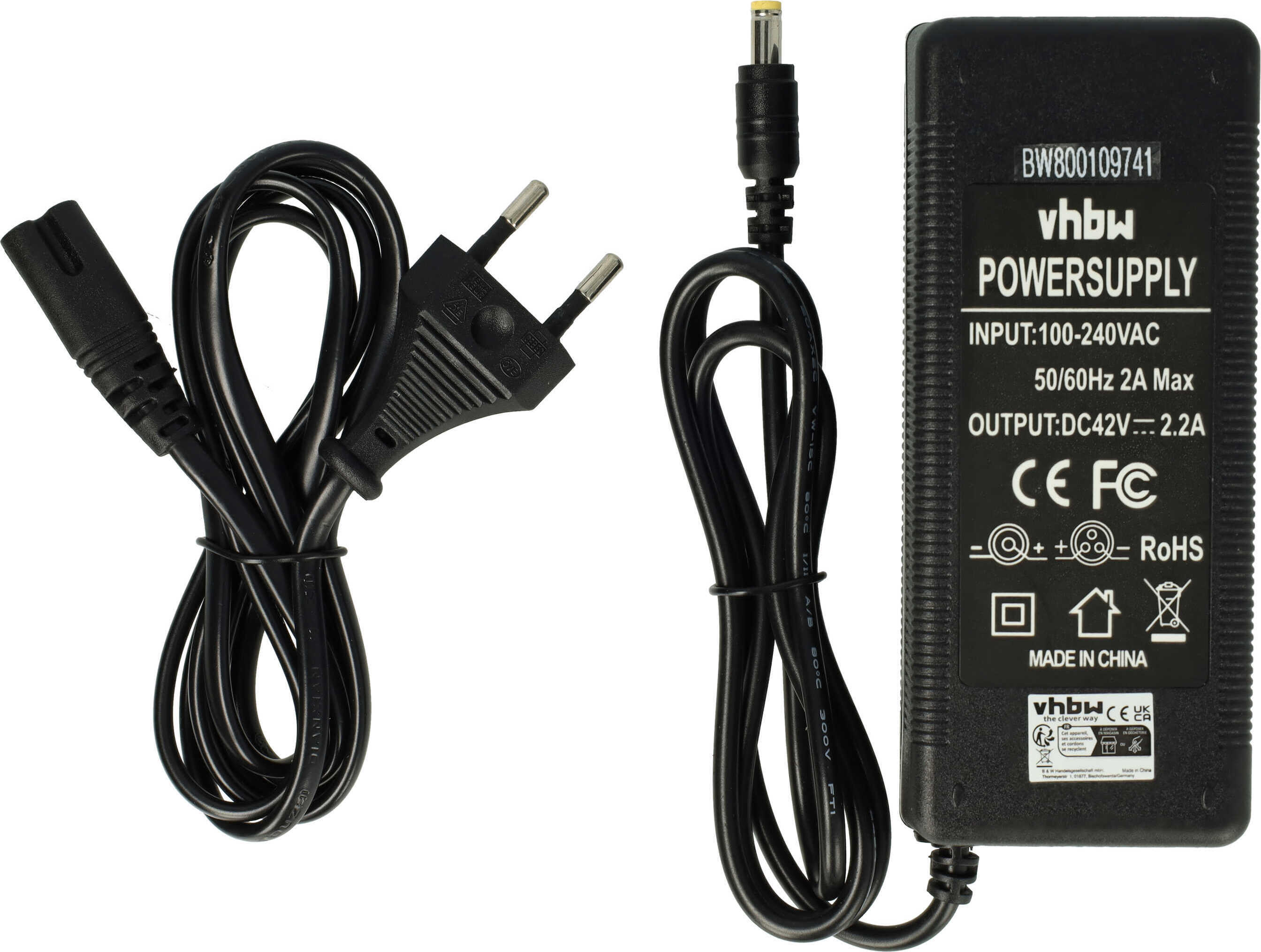 42V 3A Ladegerät Für 36V Lithium-Ionen Akku – Mit 5,5×2,5mm/2,1mm Stecker, Inkl. LED-Anzeige