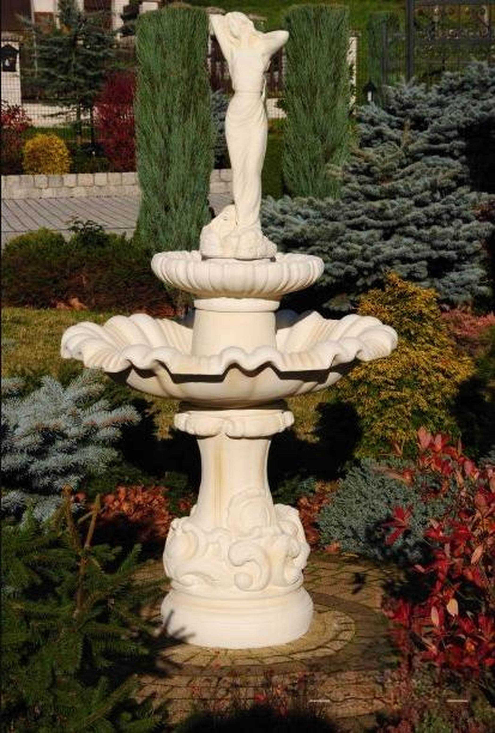 Springbrunnen Garten Teich Brunnen Stein Steinbrunnen Gartenbrunnen Fontaine 182