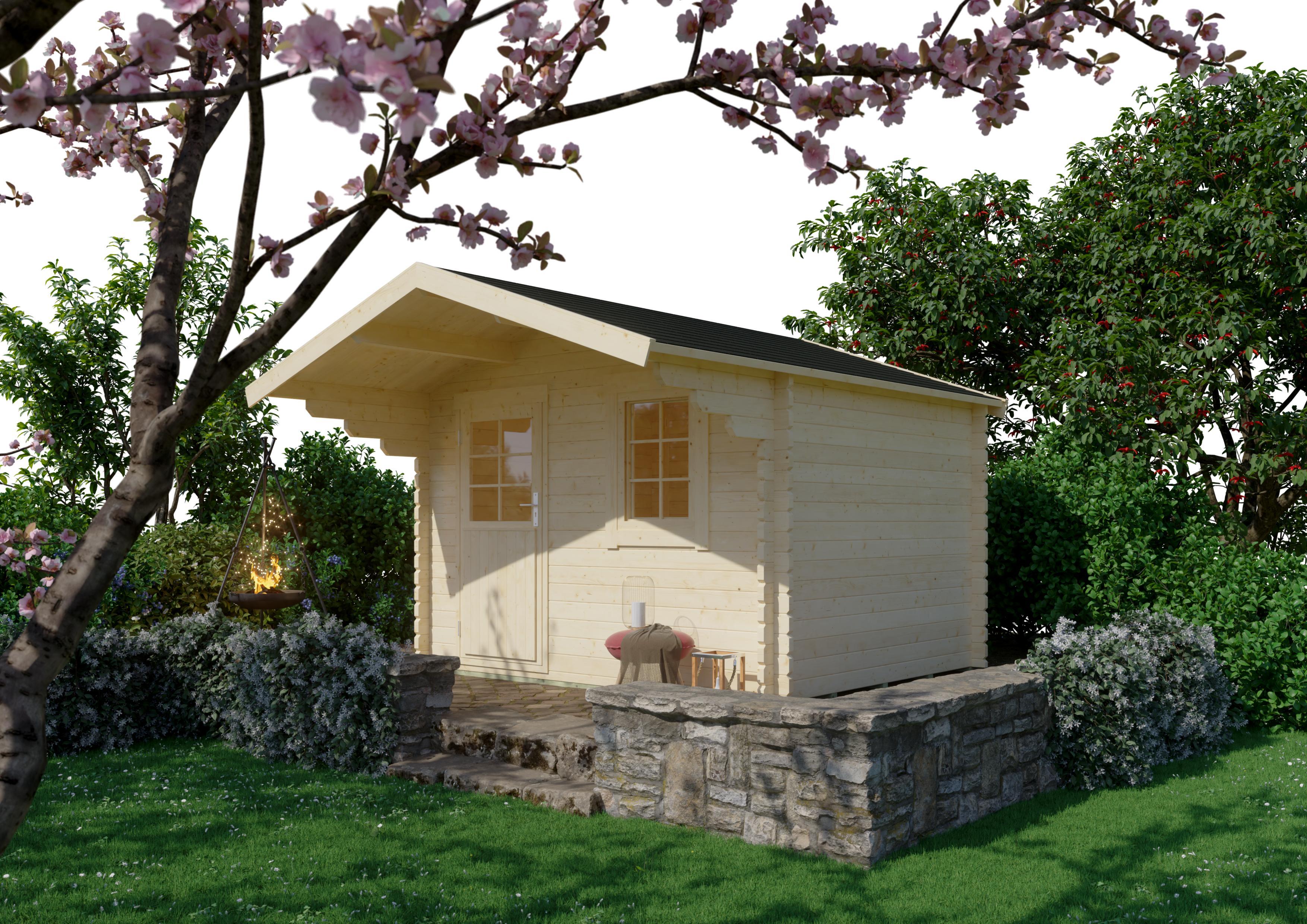 Gartenhaus Aldra II 3,00x2,50 m - inklusive langlebigem EPDM-Dach