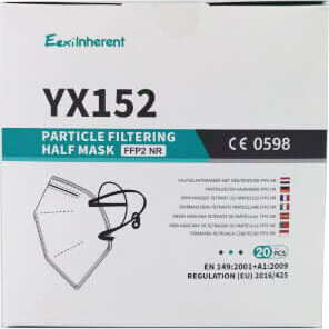 Respirátor EexiInherent FFP2 - CE0598, farba:biela, obsah:20 kusov