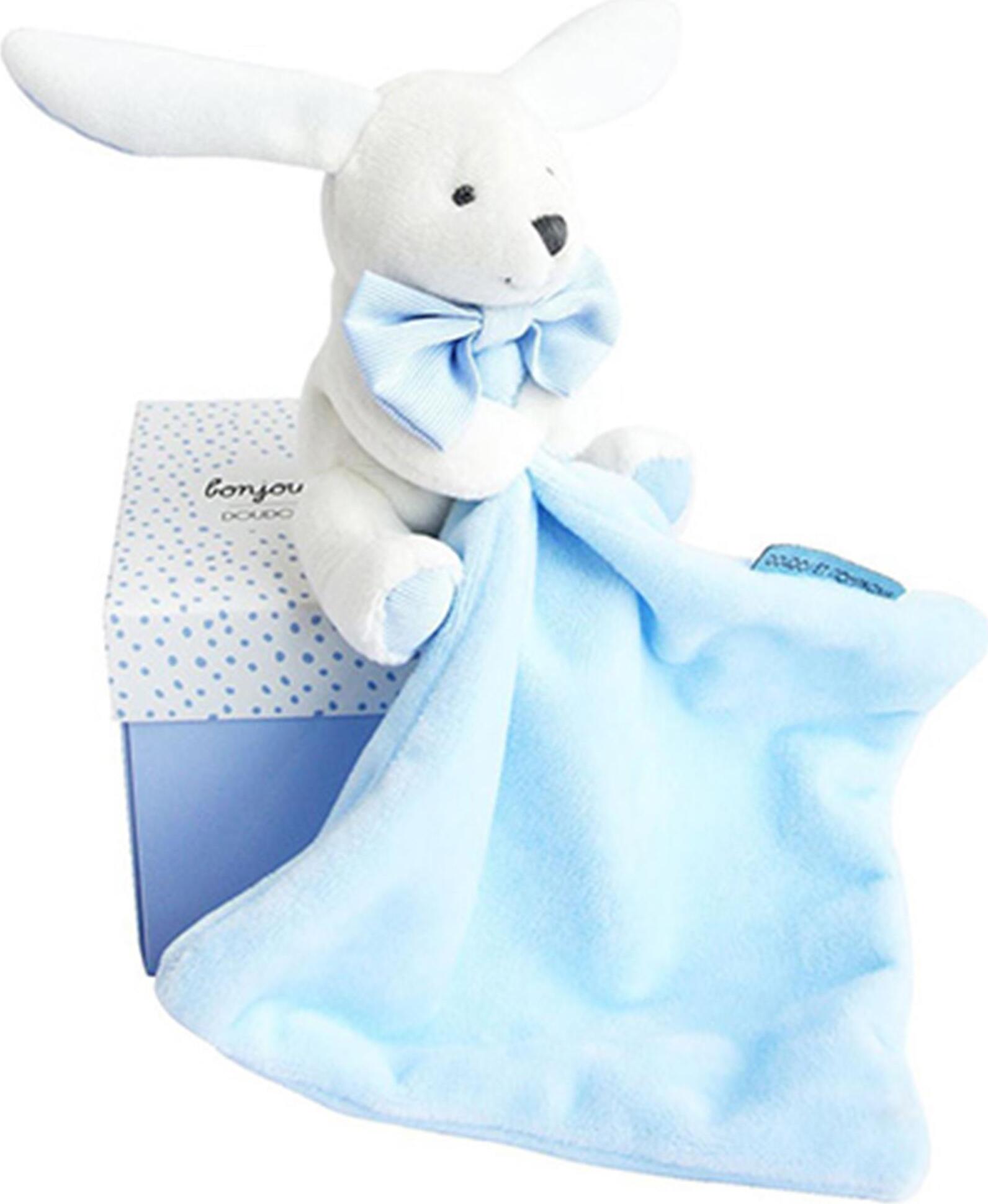 Doudou et Compagnie DC3338 Plüsch-Hase Himmelblau | Kuscheltier Babyspielzeug DOU3700335233384