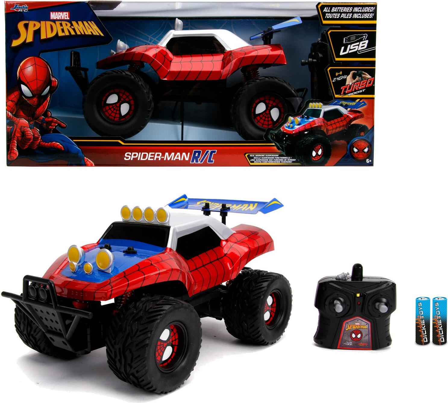 Jada Toys 253228000 - Marvel Spiderman RC Spiderman Buggy, 1:14 100,99