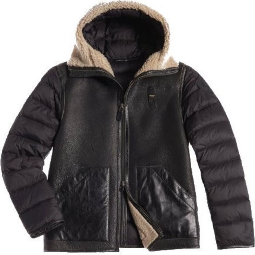 Blauer Jacken Kurtka Mska Skóra BLUL01137, BLUL01137999, Größe: 193