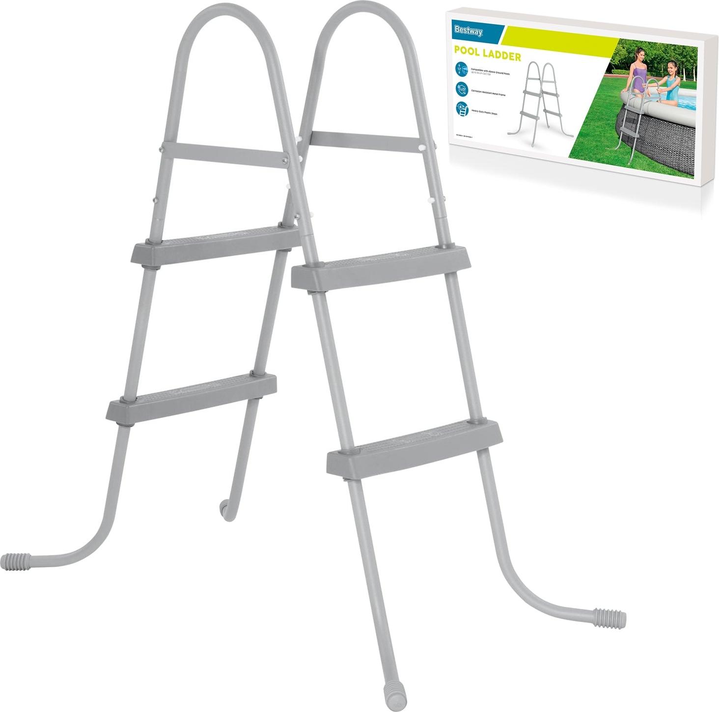 B2X Metallleiter für Schwimmbäder 84 cm Bestway 58430